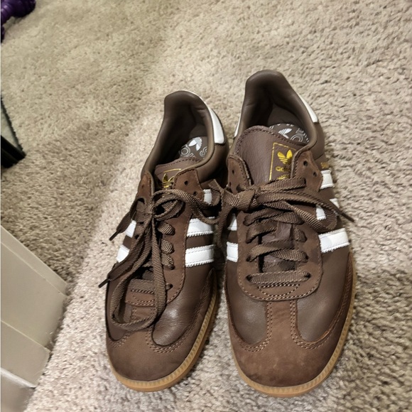 adidas Shoes - Adidas women’s Brown and White Sambas